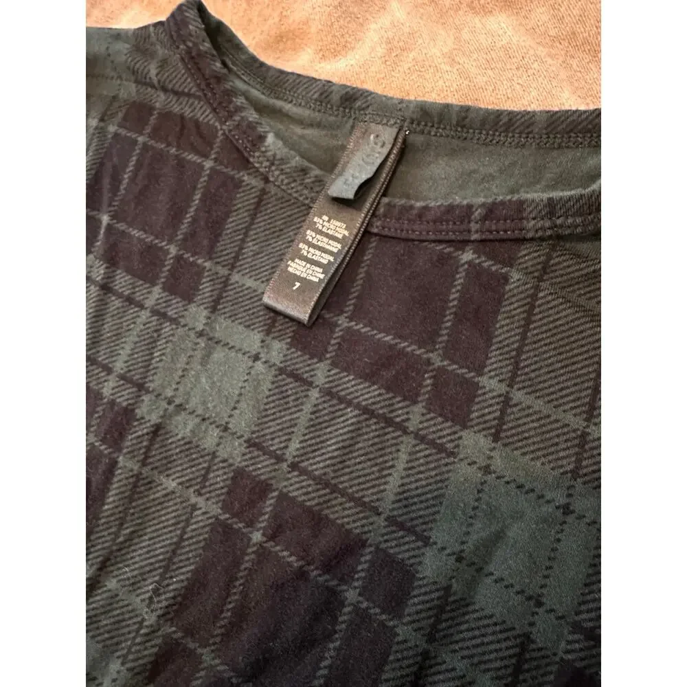Skims Kids Plaid Long Sleeve Top Size 7